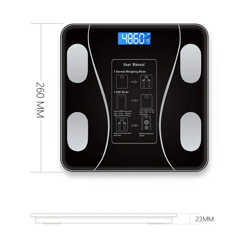 Body Fat Scale Body Scales Smart Wireless Digital Bathroom Weight Scale Body Composition Analyzer Weighing Scale