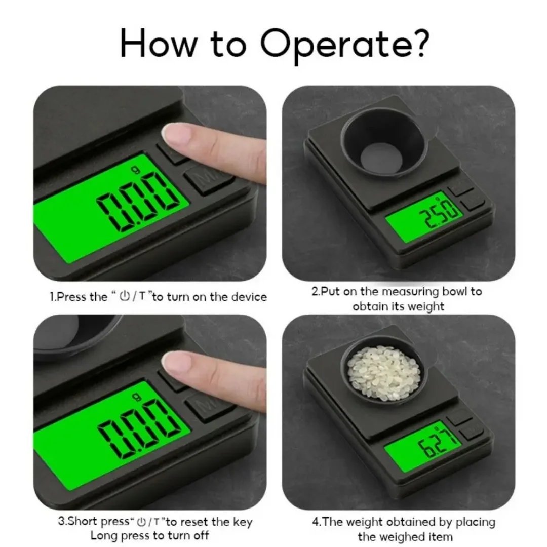 1pc Digital Pocket Scale Weigh Gram Scale Accuracy 0.01g/0.1g, Mini Scale,  Food Scale, Jewelry Scale