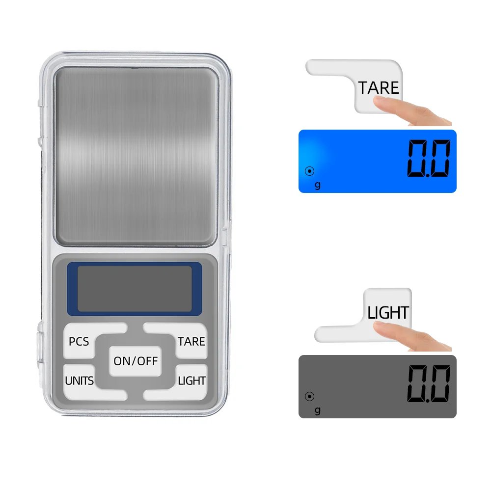Jewelry Scales Weight Diamond Balance Kitchen Weighing Digital Pocket Mini Scale Bathroom 100g/200g/300g/500g/1000g 0.01g 0.1g