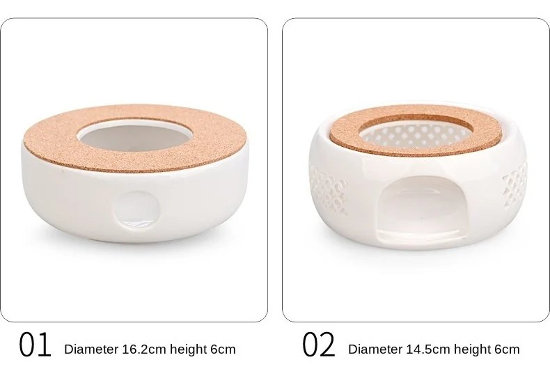 Ceramic Teapot Warmer Holder Base Tea Warmer Insulation Base Tea Coffee Water Warmer Candle Heating Base Holder Teaware