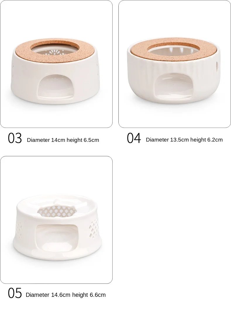 Ceramic Teapot Warmer Holder Base Tea Warmer Insulation Base Tea Coffee Water Warmer Candle Heating Base Holder Teaware