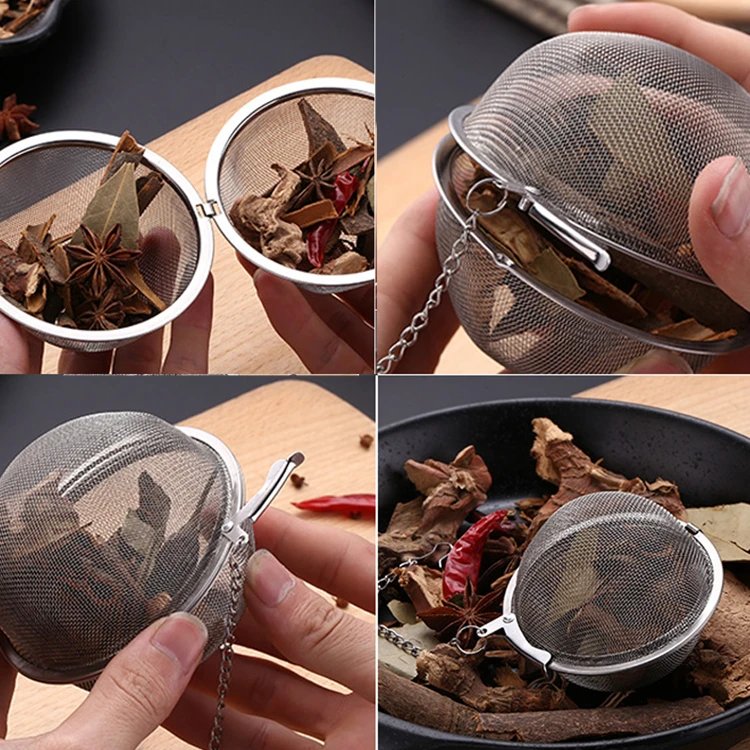 Creative Stainless Steel Tea Infuser Ball Sphere Teaware Cha Strainers Spice Diffuser Coffee Filter Sieve Kitchen Utensils