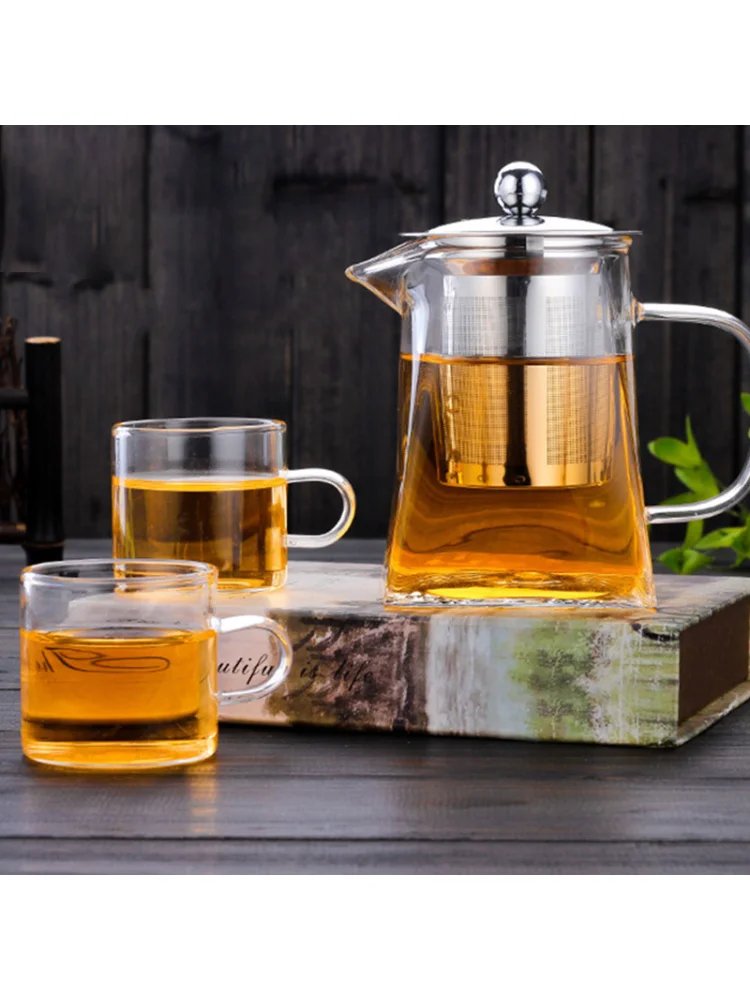 Glass Teapot with Infuser Tea Set Kettle Maker Infusers Jug Teaware Kitchen Dining Bar Home Tea Kit Glass Teapot Samovar Glass Teapot with Infuser Tea Set Kettle Maker Infusers Jug Teaware Kitchen Dining Bar Home Tea Kit Glass Teapot Samovar