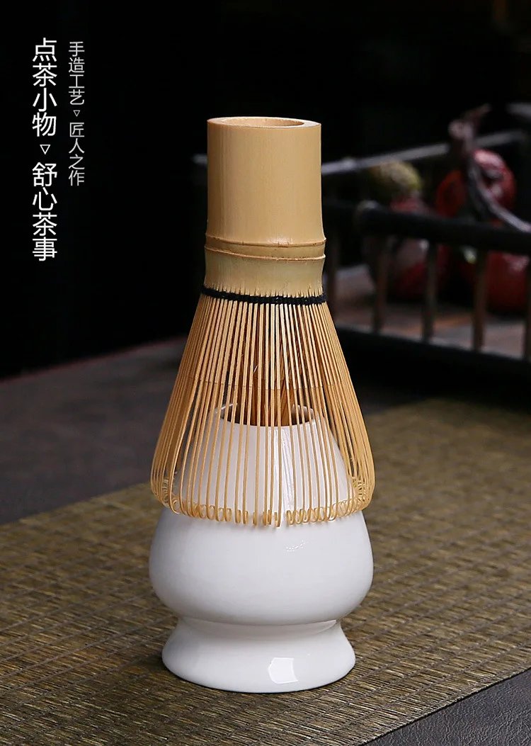 Japanese Ceramic Matcha Green Tea Chasen Holder Stand Bowl Bamboo Whisk Grinder Brushes Tea Tools Holder Tea Accessories Teaware