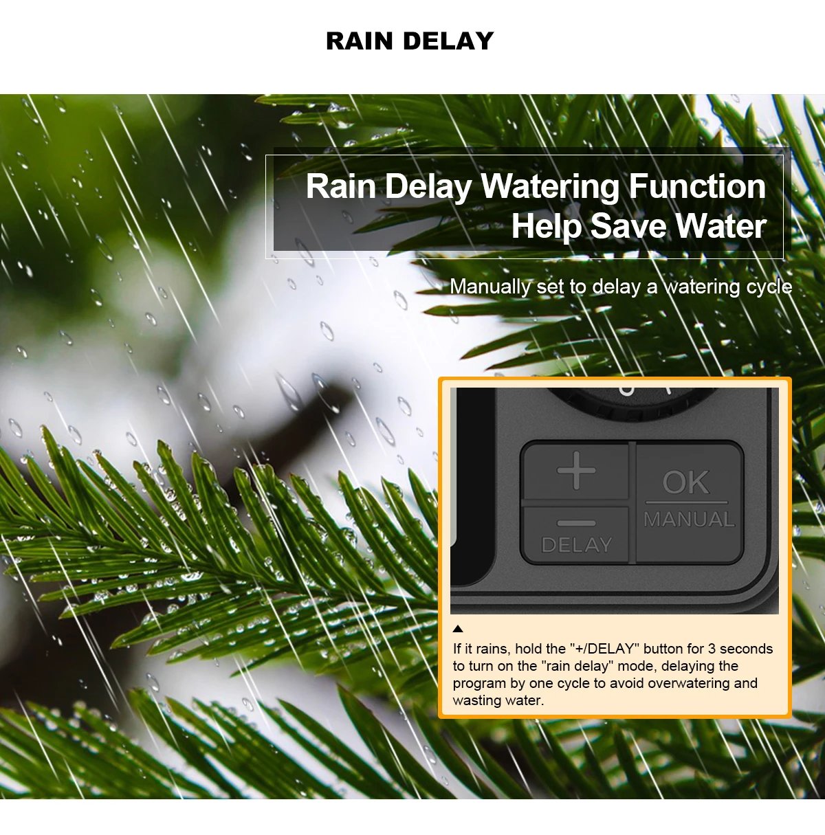 Eshico New Smart Dial & Button Water Timer M02 Automatic Timed Irrigation System Outdoor Home Garden Lawn Greenhouse Supplies