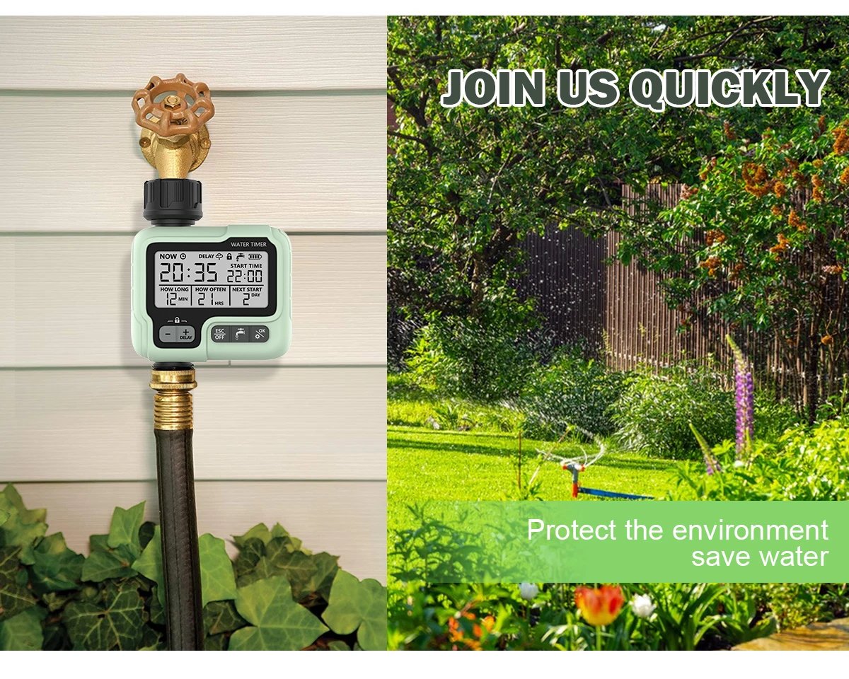 Reswat HCT-322 Automatic Water Timer Garden Digital Irrigation Machine Intelligent Sprinkler Used Outdoor to Save Water&Time