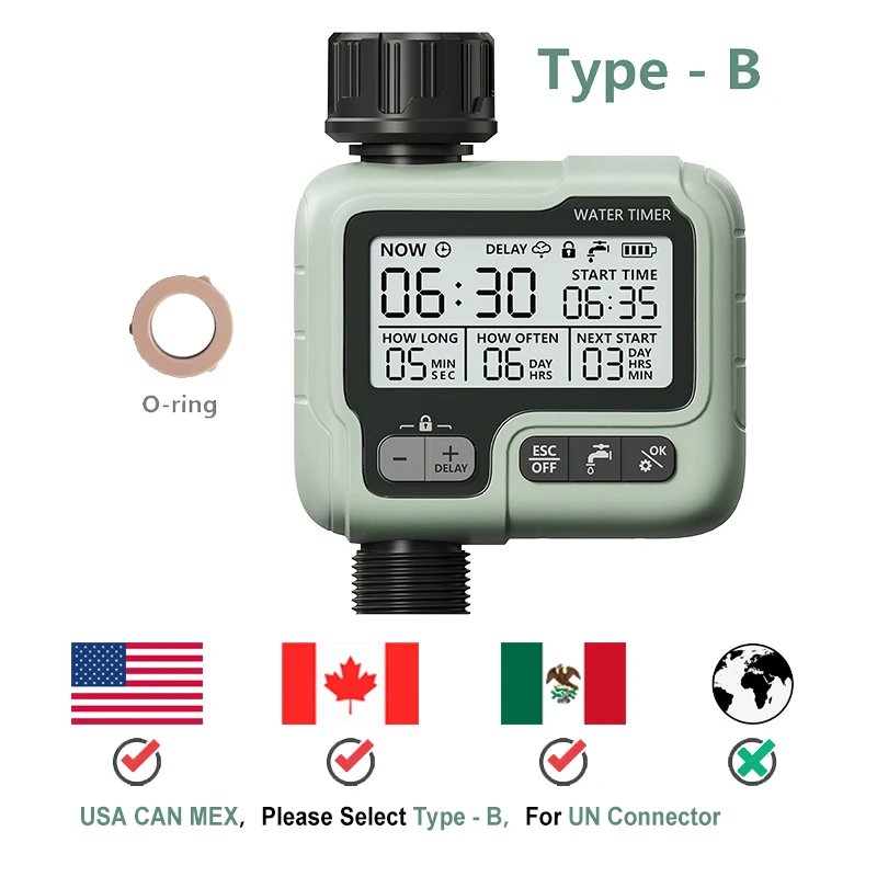 Reswat HCT-322 Automatic Water Timer Garden Digital Irrigation Machine Intelligent Sprinkler Used Outdoor to Save Water&Time