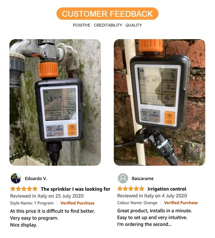 Eshico Hot Selling Garden Intelligent Irrigation System Outdoor Rain Delay Water Timer Automatic Digital Sprinkler Controller