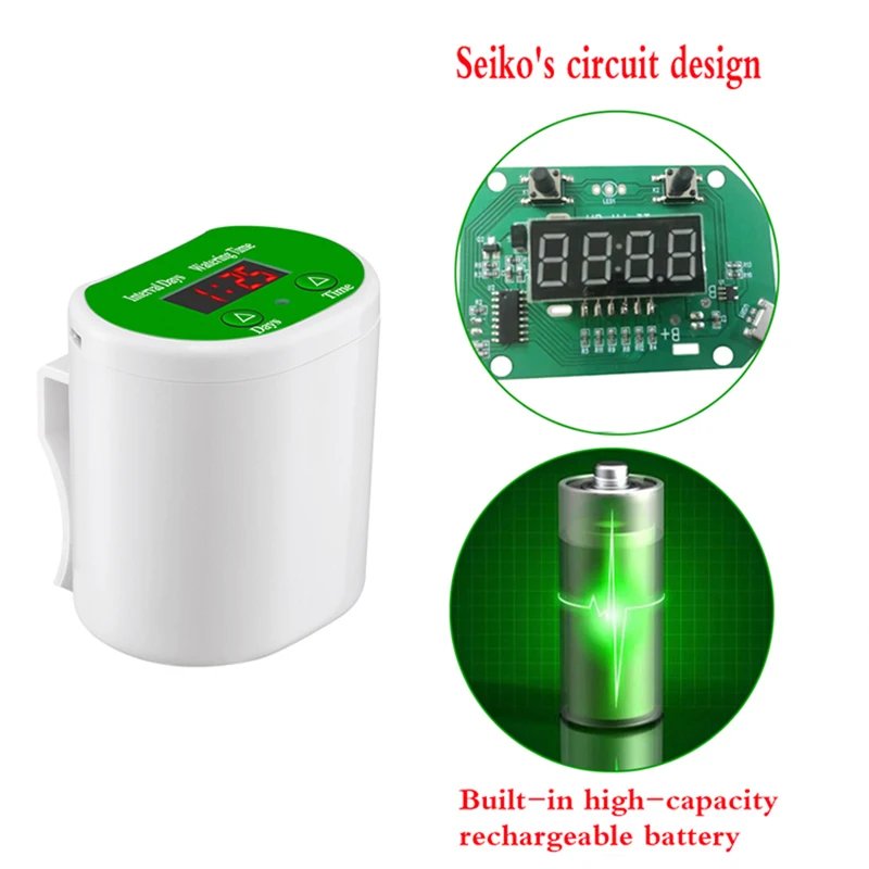 An intelligent timed automatic flower waterer, potted lazy watering, drip water seepage water applicator, gardening green plant