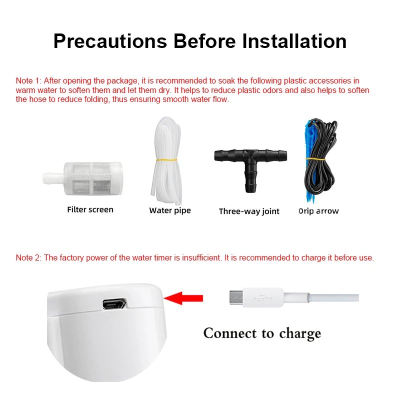 An intelligent timed automatic flower waterer, potted lazy watering, drip water seepage water applicator, gardening green plant