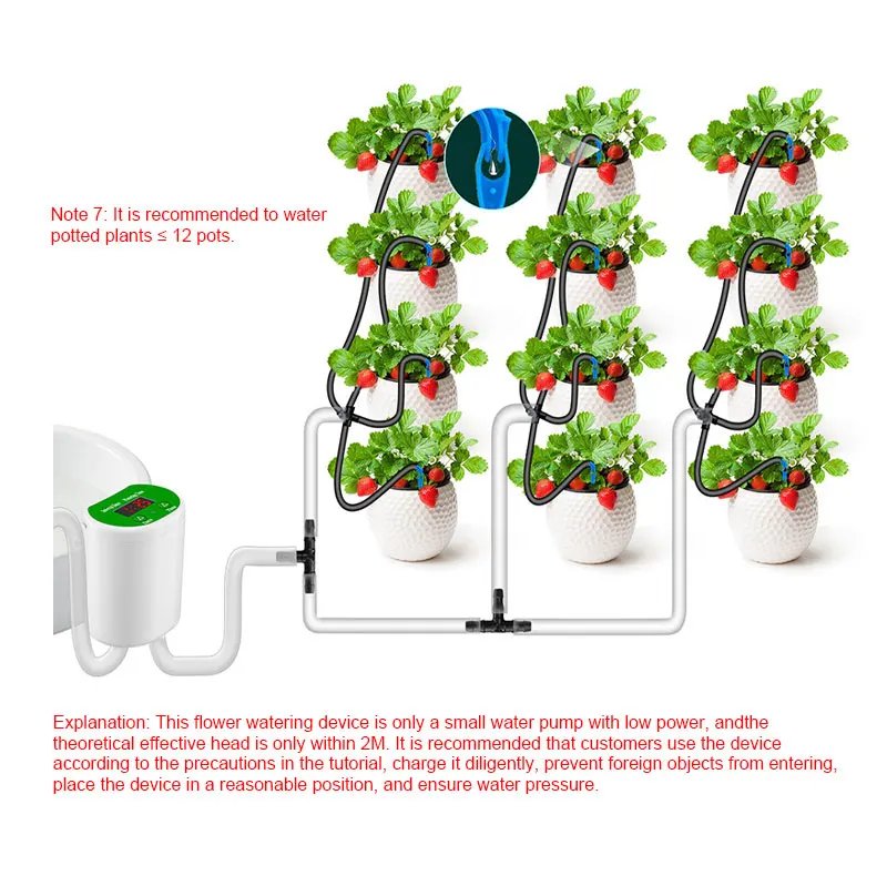 An intelligent timed automatic flower waterer, potted lazy watering, drip water seepage water applicator, gardening green plant