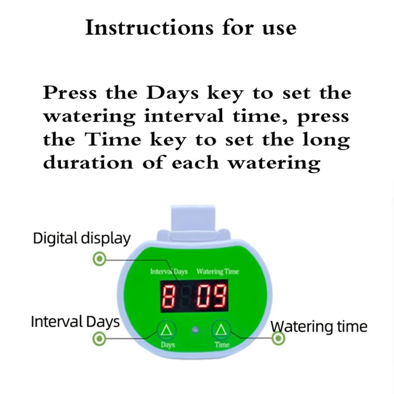 An intelligent timed automatic flower waterer, potted lazy watering, drip water seepage water applicator, gardening green plant