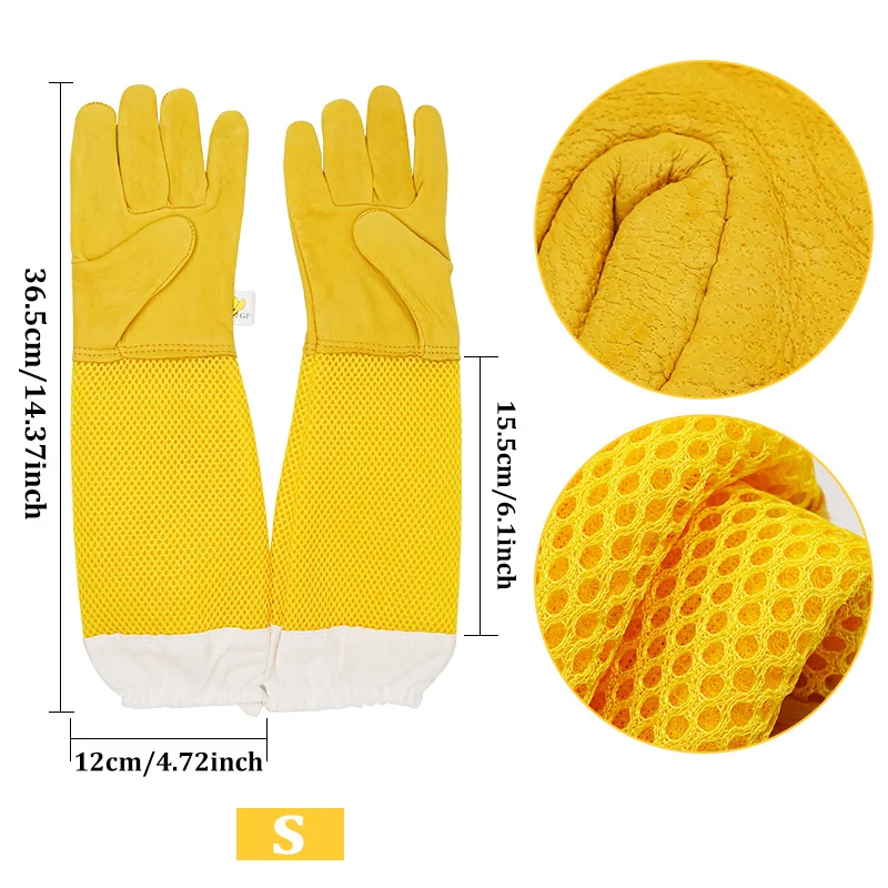 Beekeeper Gloves Protective Sleeves Ventilated Professional Anti Bee for Apiculture Beekeeper Prevent Beehive tools Beekeeper Gloves Protective Sleeves Ventilated Professional Anti Bee for Apiculture Beekeeper Prevent Beehive tools