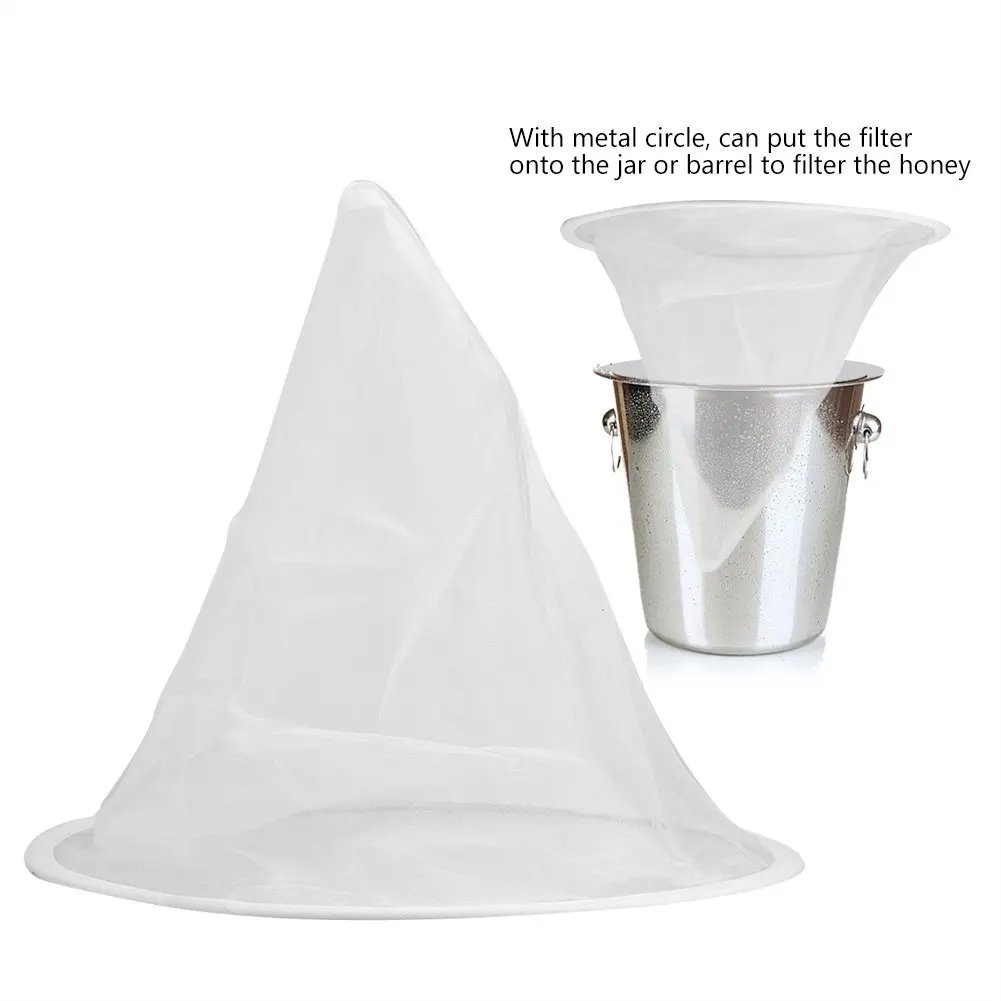 Fiber Beekeeping Honey Strainer Filter Screen Purifier Apiary Equipment Tool Colanders Kitchen Gadget
