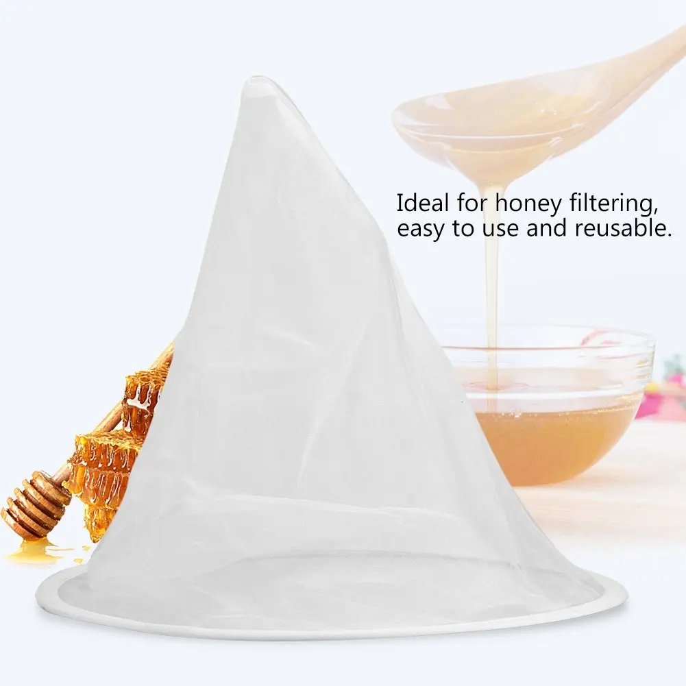 Fiber Beekeeping Honey Strainer Filter Screen Purifier Apiary Equipment Tool Colanders Kitchen Gadget