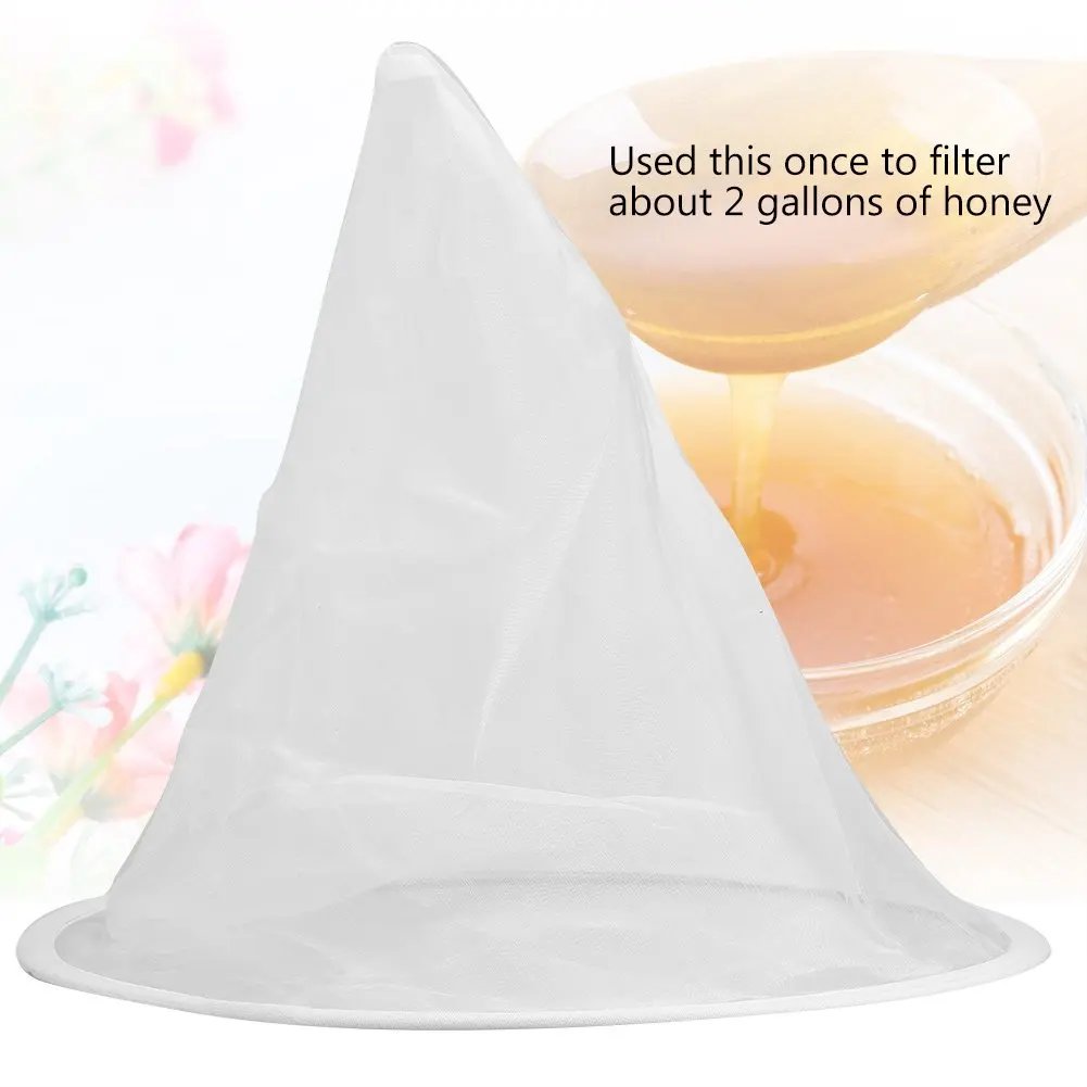 Fiber Beekeeping Honey Strainer Filter Screen Purifier Apiary Equipment Tool Colanders Kitchen Gadget