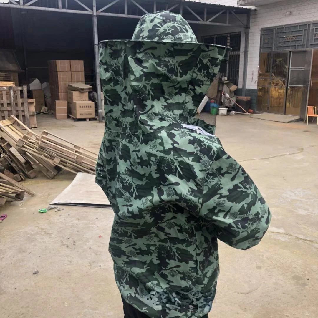 Foldable Beekeeping Suit Jacket Veil Set Double Zippered Beekeeping Protective Suit anti-bee Beekeeper Clothing with Hat