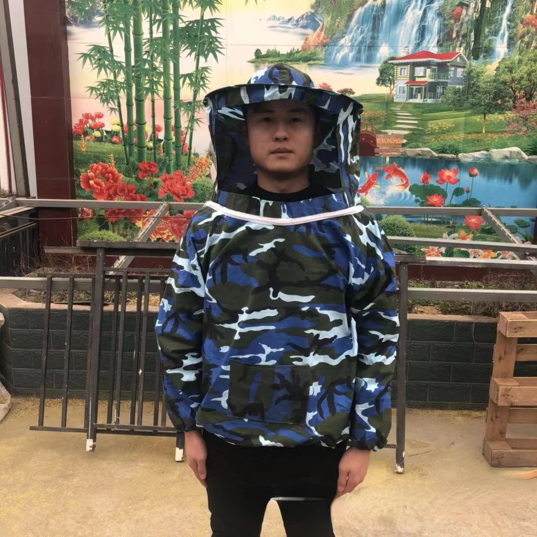 Foldable Beekeeping Suit Jacket Veil Set Double Zippered Beekeeping Protective Suit anti-bee Beekeeper Clothing with Hat