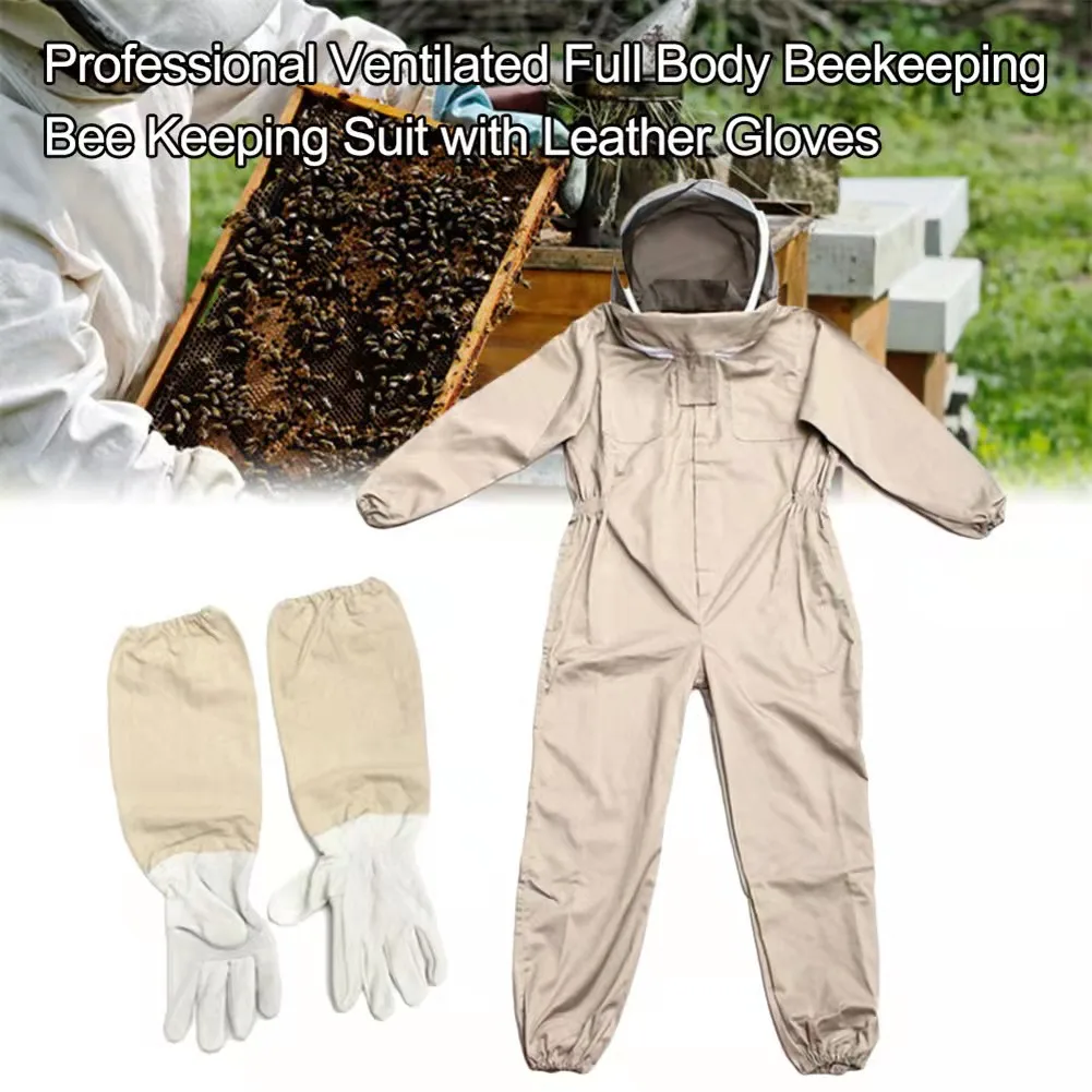 Professional Protective Clothing Beekeeping Protective Equipment Apicultura Clothes Beekeeper Costume Veil Hood Hat Anti-Bee Professional Protective Clothing Beekeeping Protective Equipment Apicultura Clothes Beekeeper Costume Veil Hood Hat Anti-Bee