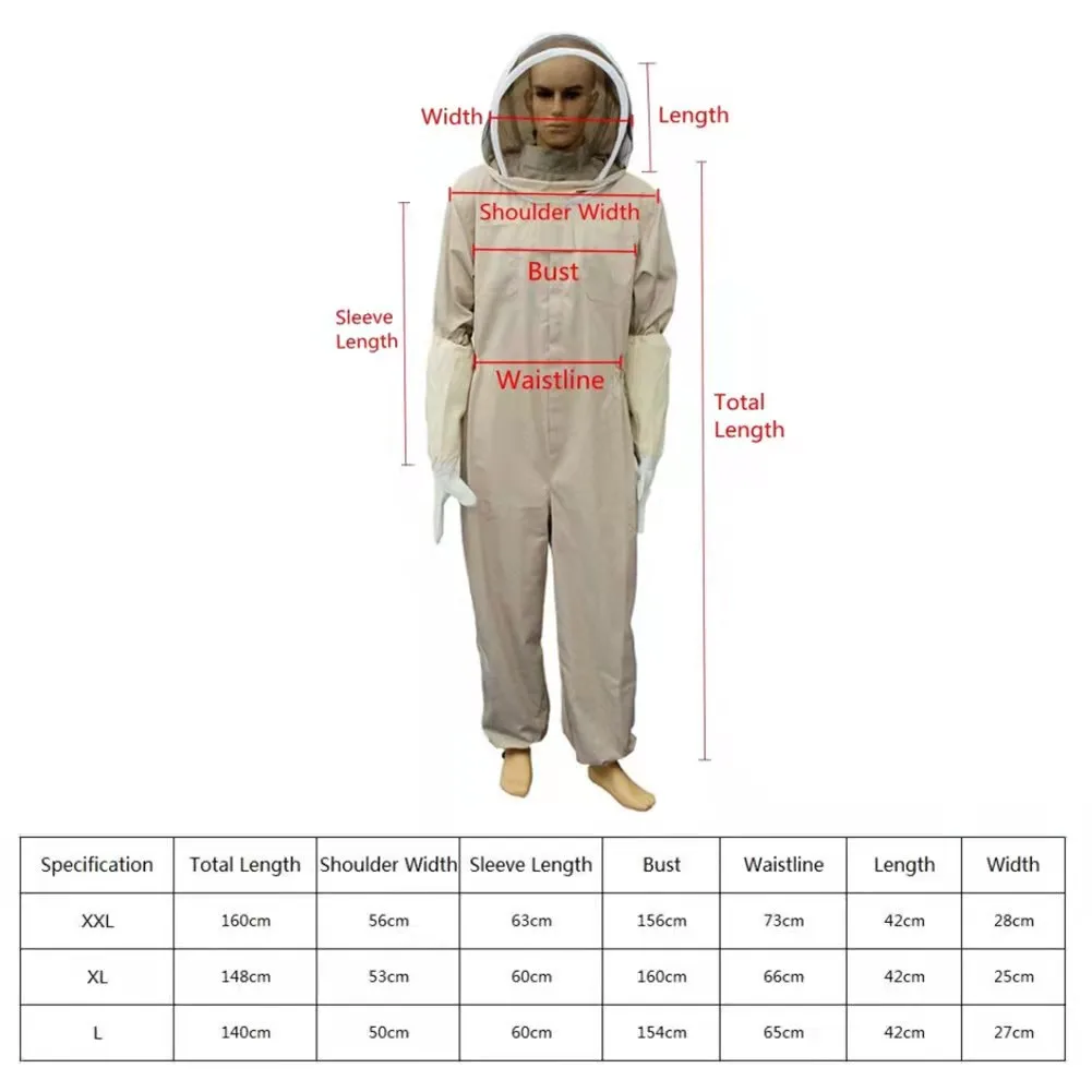Professional Protective Clothing Beekeeping Protective Equipment Apicultura Clothes Beekeeper Costume Veil Hood Hat Anti-Bee Professional Protective Clothing Beekeeping Protective Equipment Apicultura Clothes Beekeeper Costume Veil Hood Hat Anti-Bee