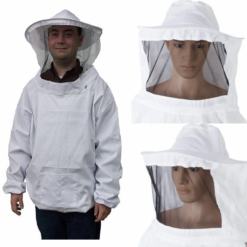 Protective Beekeeping Jacket Veil Smock Equipment Beekeeping Hat Sleeve Beekeeper Suit Apiculture Bee Dress