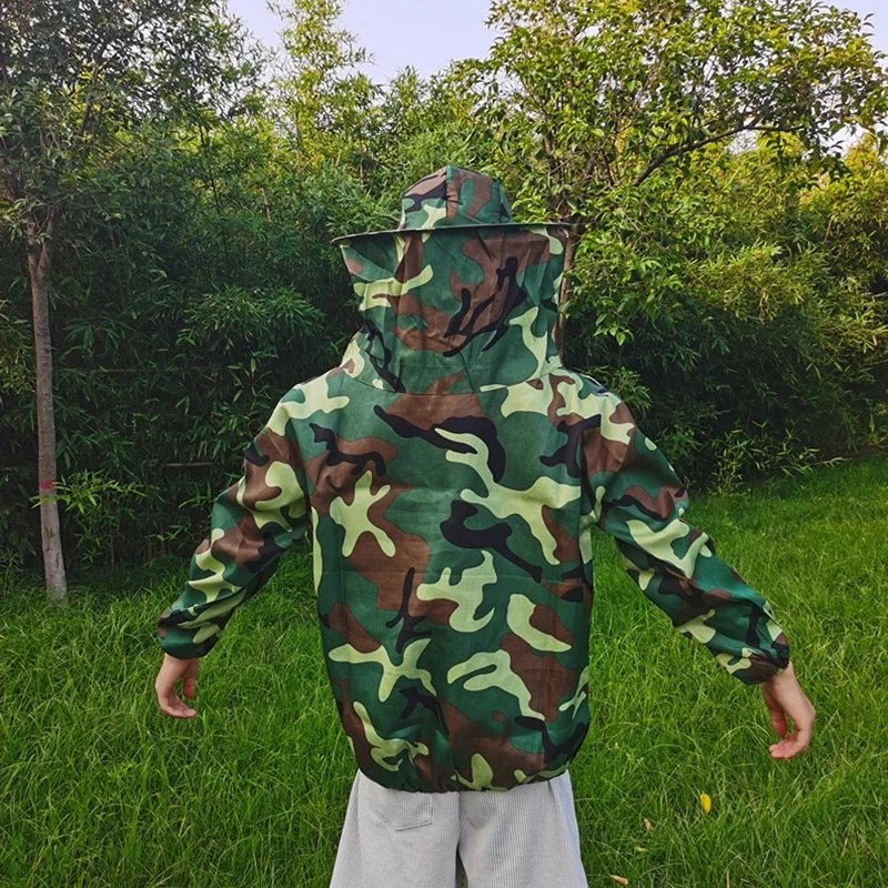 Bee Proof Clothing Beekeeping Equipment Half Body Jacket Suit Bee Clothes Anti-bee Bite Hooded Half Body Top Beekeeping Tools