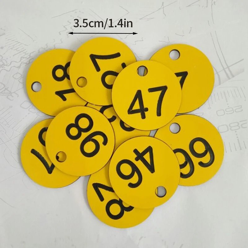 10/20/50pcs Beehive Tags Round Sequential Numbers Sign Labels Livestock Number Accessory Beehive Mark Board Tag Beekeeping Tools
