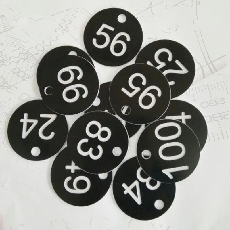 10/20/50pcs Beehive Tags Round Sequential Numbers Sign Labels Livestock Number Accessory Beehive Mark Board Tag Beekeeping Tools