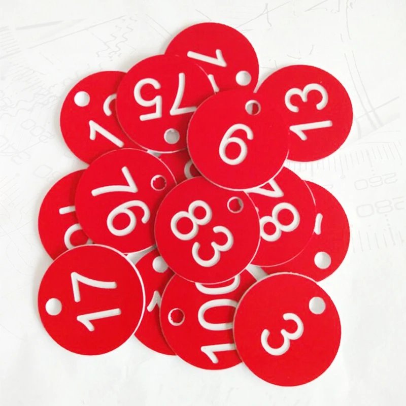 10/20/50pcs Beehive Tags Round Sequential Numbers Sign Labels Livestock Number Accessory Beehive Mark Board Tag Beekeeping Tools