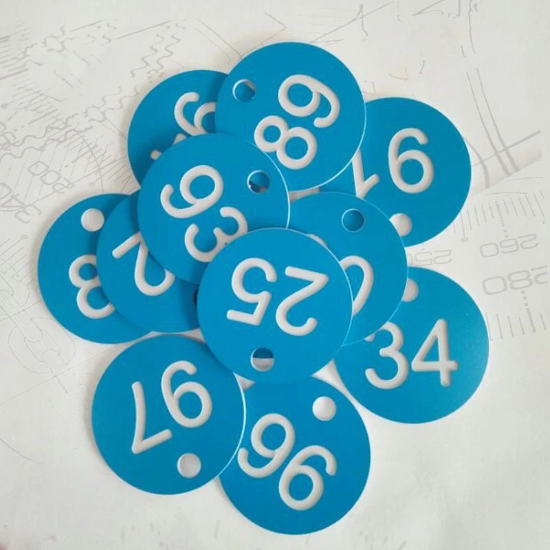 10/20/50pcs Beehive Tags Round Sequential Numbers Sign Labels Livestock Number Accessory Beehive Mark Board Tag Beekeeping Tools