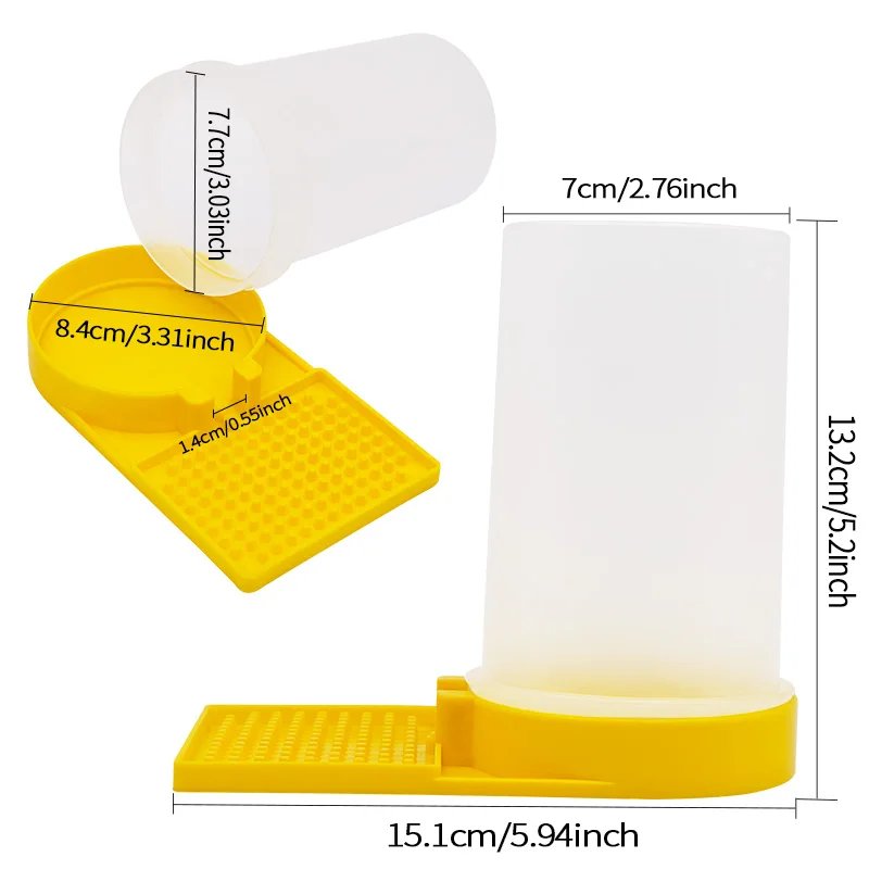 Beekeeping Bee Feeder Honey Bee Feeders Drinking Water Waterer Watering Bees Tools Supplies Feeding Plastic bee Drinker Tool