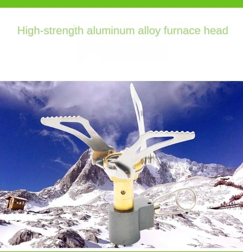 Outdoor Gas Stove Camping Burner Portable Mini Folding Stove Gas Heater Survival Furnace Foldable Furance Head for Picnic Cooker