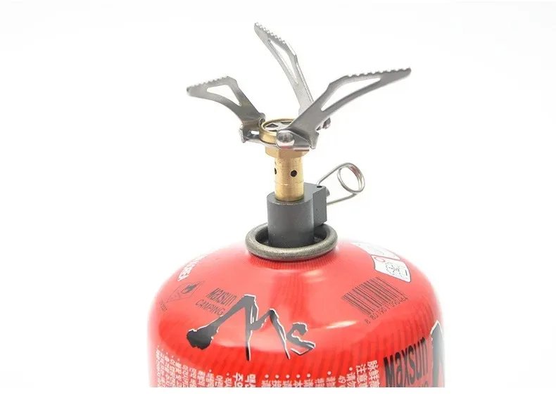 Outdoor Gas Stove Camping Burner Portable Mini Folding Stove Gas Heater Survival Furnace Foldable Furance Head for Picnic Cooker