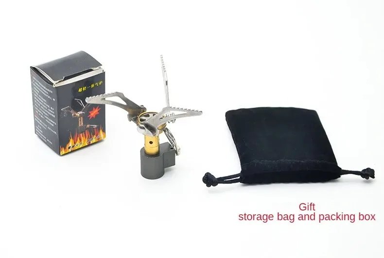 Outdoor Gas Stove Camping Burner Portable Mini Folding Stove Gas Heater Survival Furnace Foldable Furance Head for Picnic Cooker
