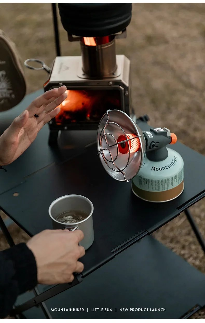 MOUNTAINHIKER Portable Mini Sun Gas Heating Stove Solar Heater Outdoor Camping Heater Oven Mini Gas Small Sun Warmer Butane