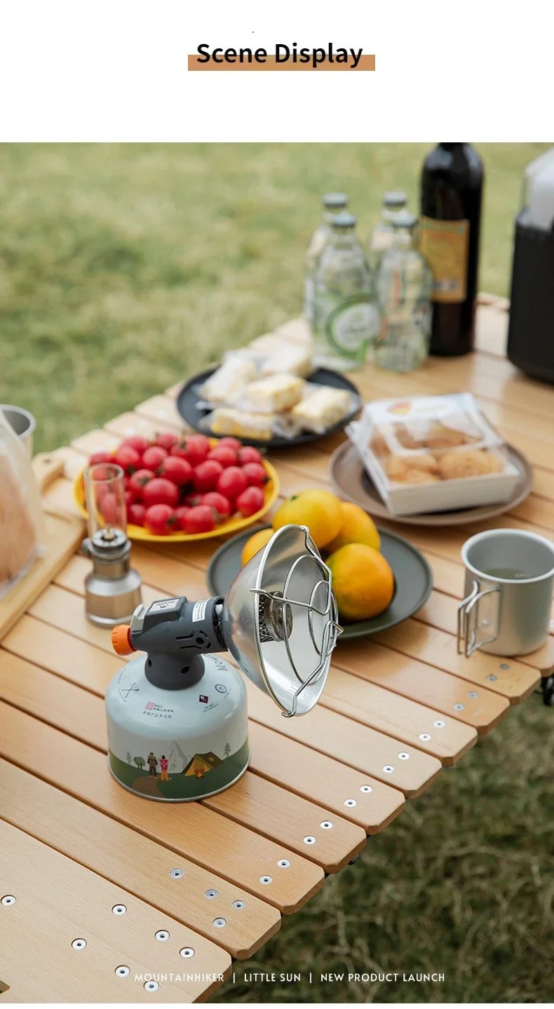 MOUNTAINHIKER Portable Mini Sun Gas Heating Stove Solar Heater Outdoor Camping Heater Oven Mini Gas Small Sun Warmer Butane