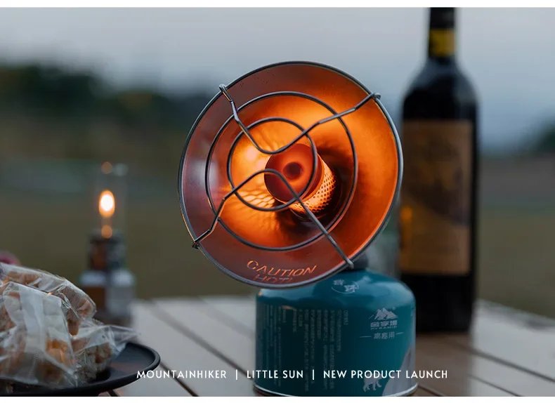 MOUNTAINHIKER Portable Mini Sun Gas Heating Stove Solar Heater Outdoor Camping Heater Oven Mini Gas Small Sun Warmer Butane
