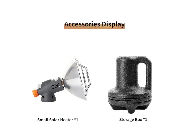 MOUNTAINHIKER Portable Mini Sun Gas Heating Stove Solar Heater Outdoor Camping Heater Oven Mini Gas Small Sun Warmer Butane