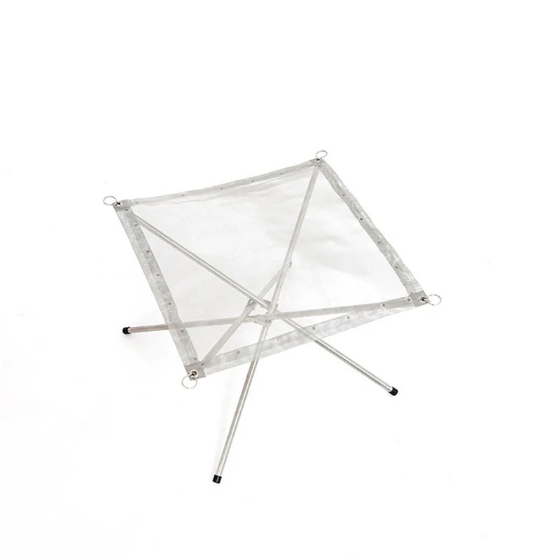 Portable Outdoor Fire Pit Collapsing Steel Mesh Fire Stand Stove Wood Heater Camping Supplies Backyard Garden With Carrying Bag
