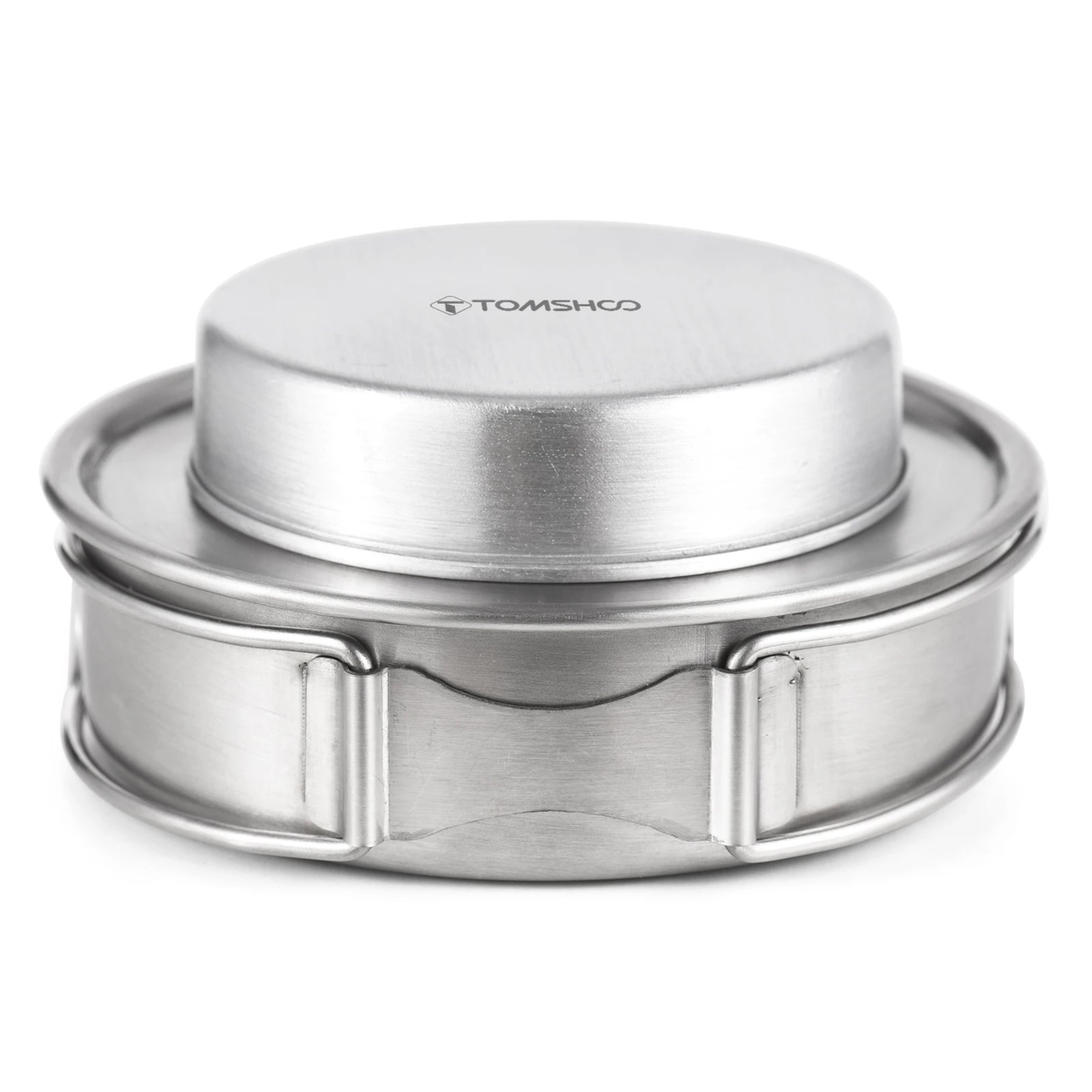 Tomshoo Portable Outdoor Stainless Steel Alcohol Stove with Foldable Handles for Camping Hiking Backpacking Picnic Survival