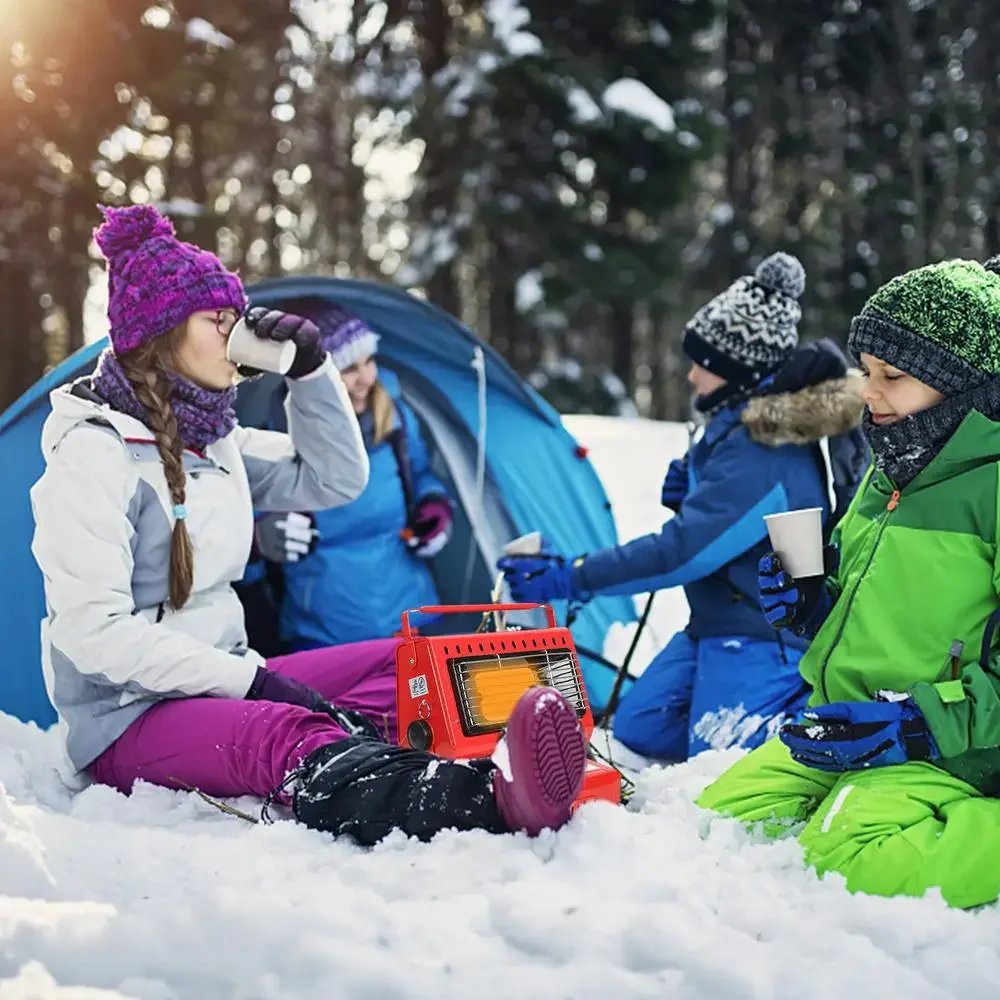 Camping Wind Proof Gas Burner Outdoor Heating Stove Gas Stove Portable Propane Heater Strong Fire Stove Heater Picnic Tourist