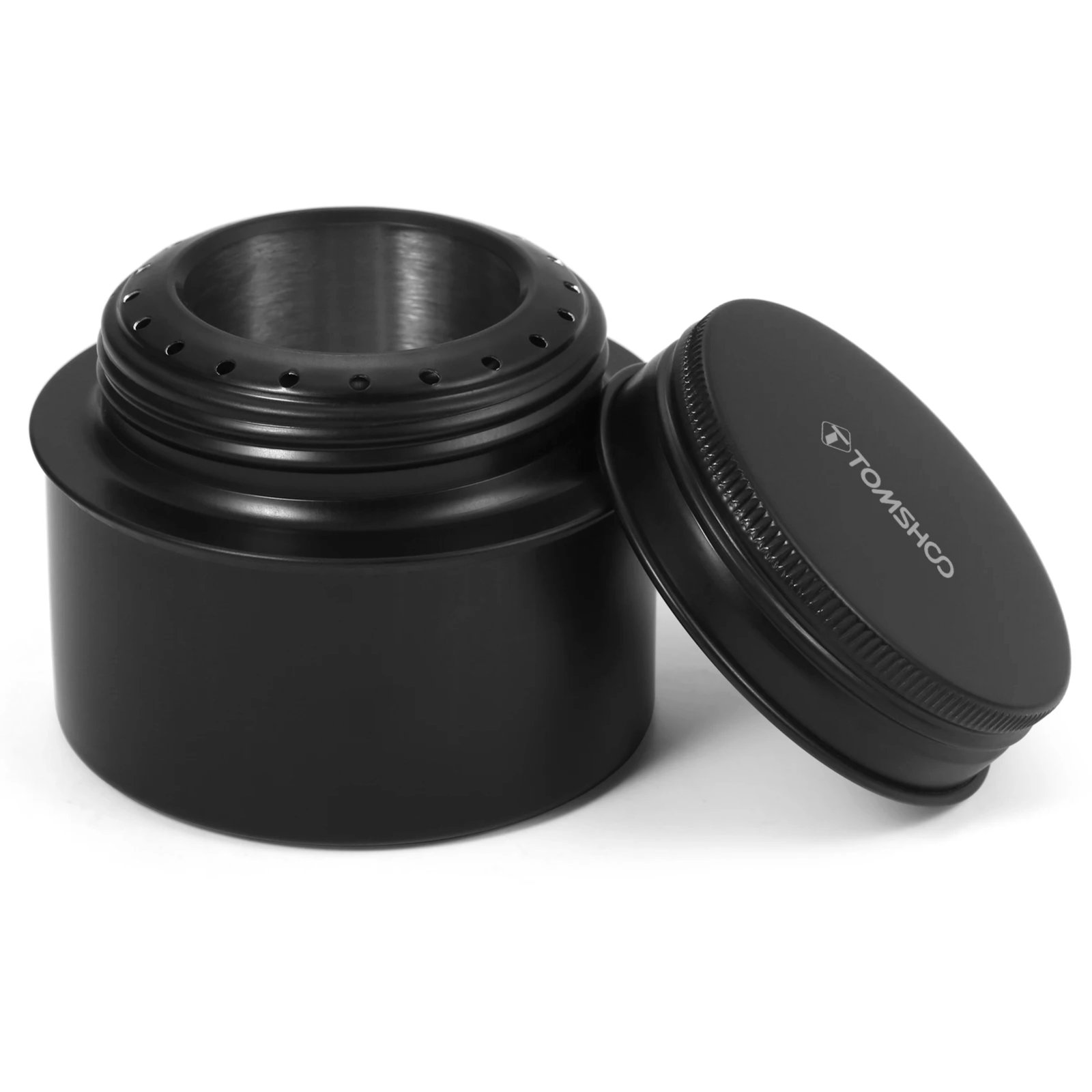 TOMSHOO Portable Mini Tourist Burner Aluminum Alloy Alcohol Burner with Lid Outdoor Camping Hiking Backpacking Cooking Stove