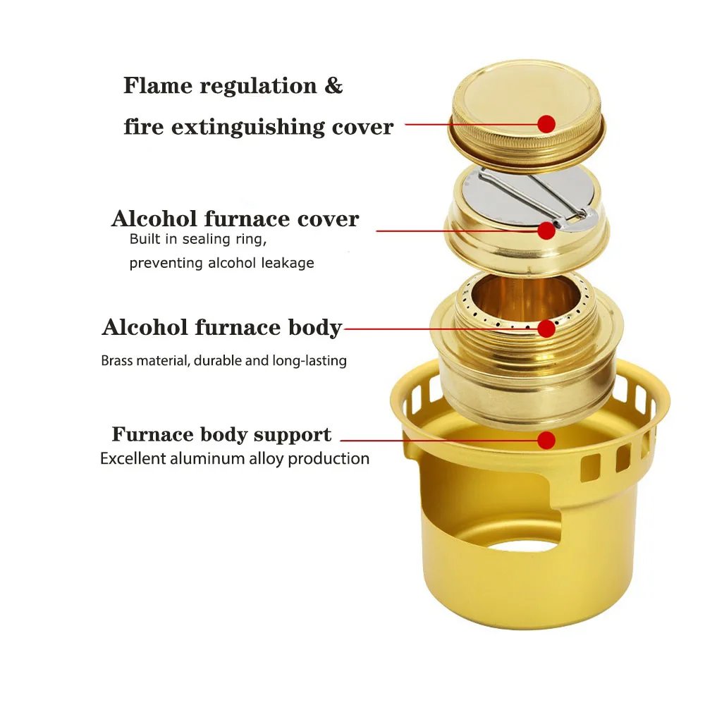 Alcohol Stove Camping Supplies Cooking Outdoor Outdoors Equipment Accessories Furnace Camp Mini Camp&nbsp;Cooking&nbsp;Supplies Hiking
