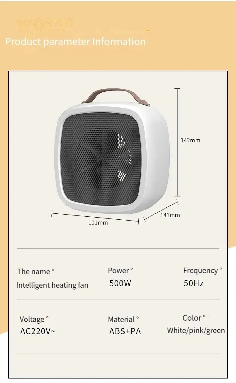 Xiaomi Heater  Portable Small Space 500W Heater Fast Heating Lightweight Desktop Warm Air Heater Indoor Office Household