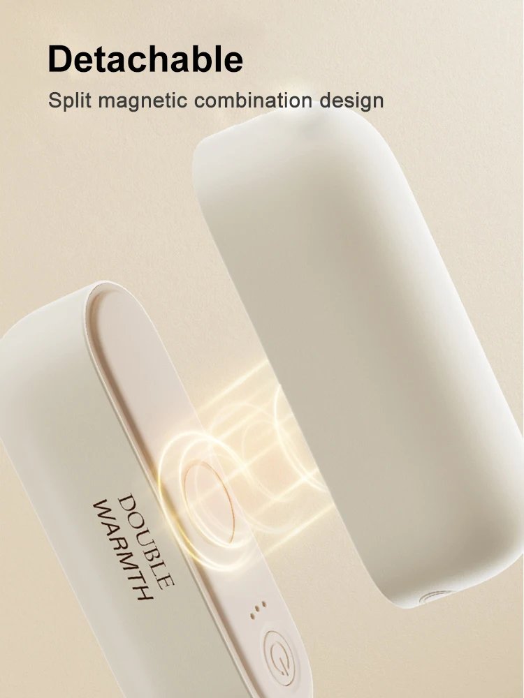 2 in 1 Magnetic Rechargeable Hand Warmers Electric Portable Handwarmers Long Lasting Safe Heating Warmer Pocket Heater in Winter