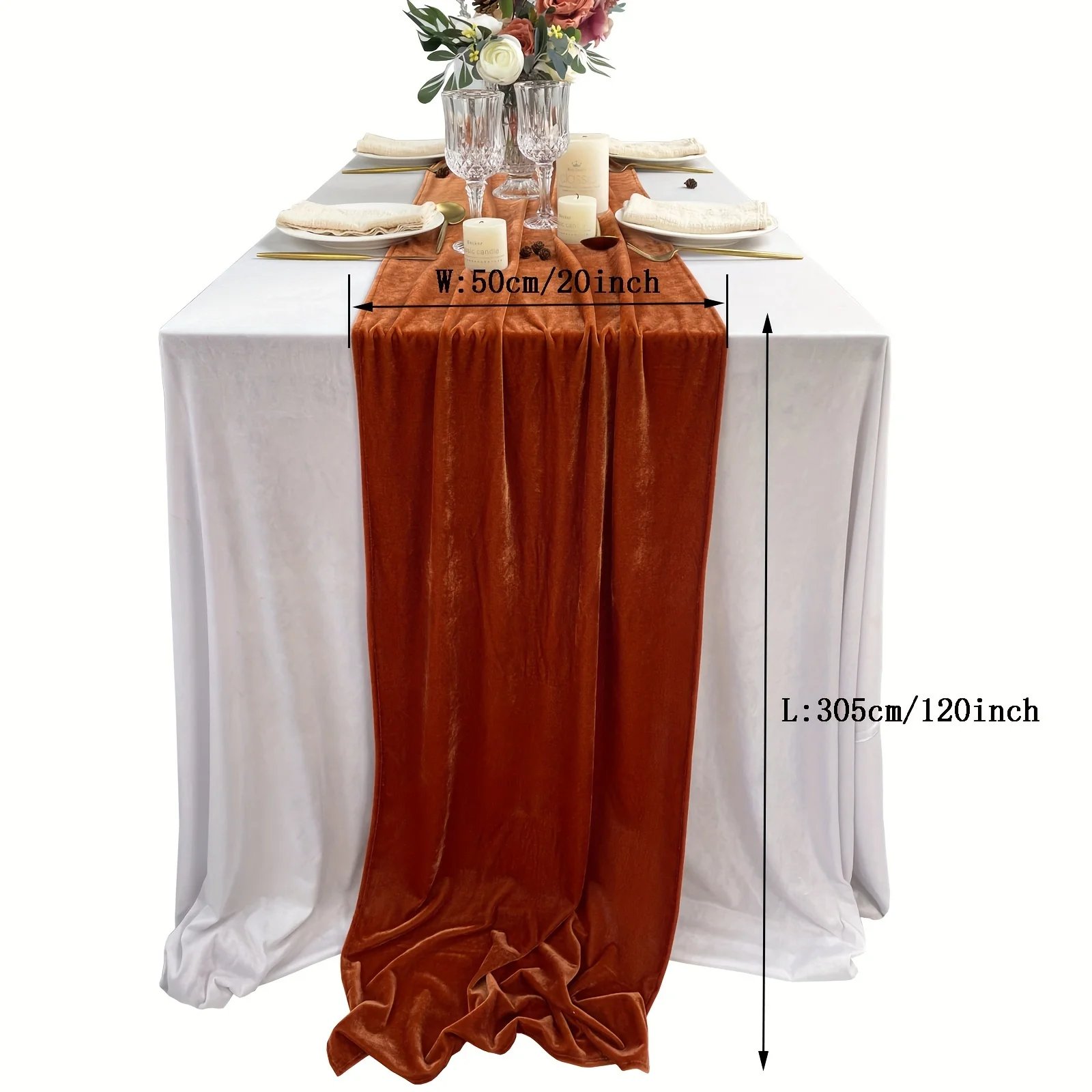 1pc Boho Style Cheesecloth Table Runner Long Gauze Sheer RomanticTable Runner For Weddings, And Scene Decor Home Decor