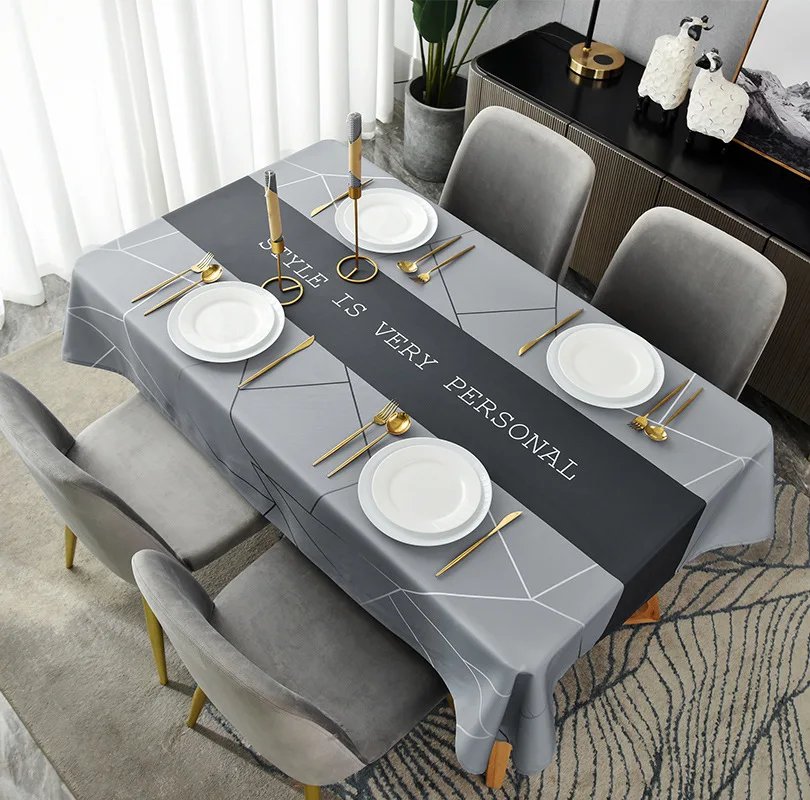Modern Household Anti-fouling Nordic Tablecloth Rectangular Coffee Table Waterproof And Oil-proof Fabric Tablecloth Mantel Mesa