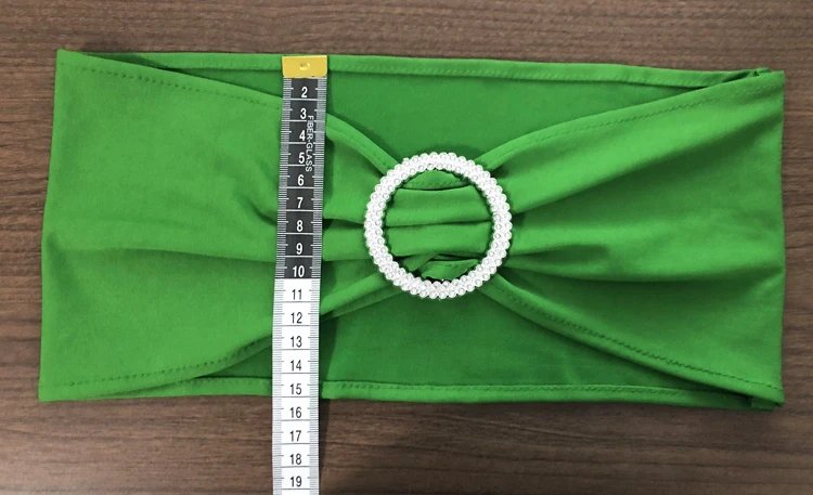 50pcs/lot Stretch Lycra Spandex Chair Covers Bands With Buckle Slider For Wedding Decorations Wholesale Chair Sashes Bow