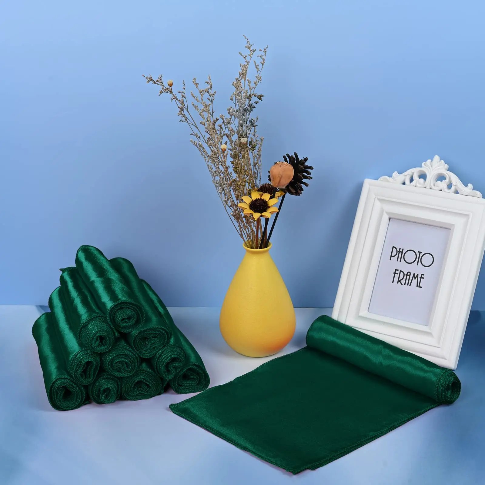 10/50pcs Satin Chair Bow Sashes Wholesale Wedding Chair Knot Ribbon Ties For Party Event Hotel Banquet Supplies Home Decorations