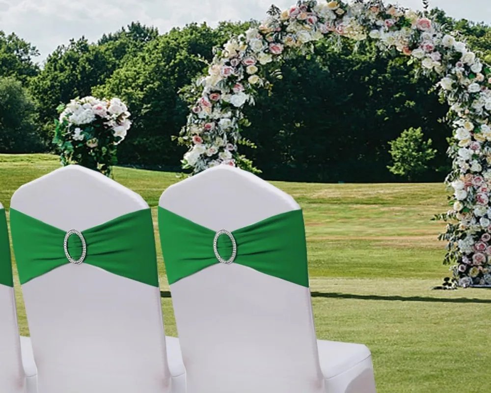 Party Stretch Chair Sashes Bands with Buckles Chair Sashes Bows for Wedding Banquet Birthday Decoration Ceremony Event Reception